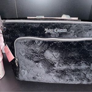 Juicy Couture large velour cosmetic travel bag